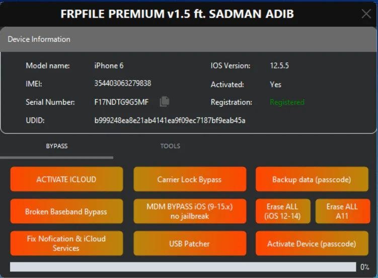 FRPFILE Ramdisk ⚡ Passcode ⚡ ( ECID - Registro para Uso Tecnico )