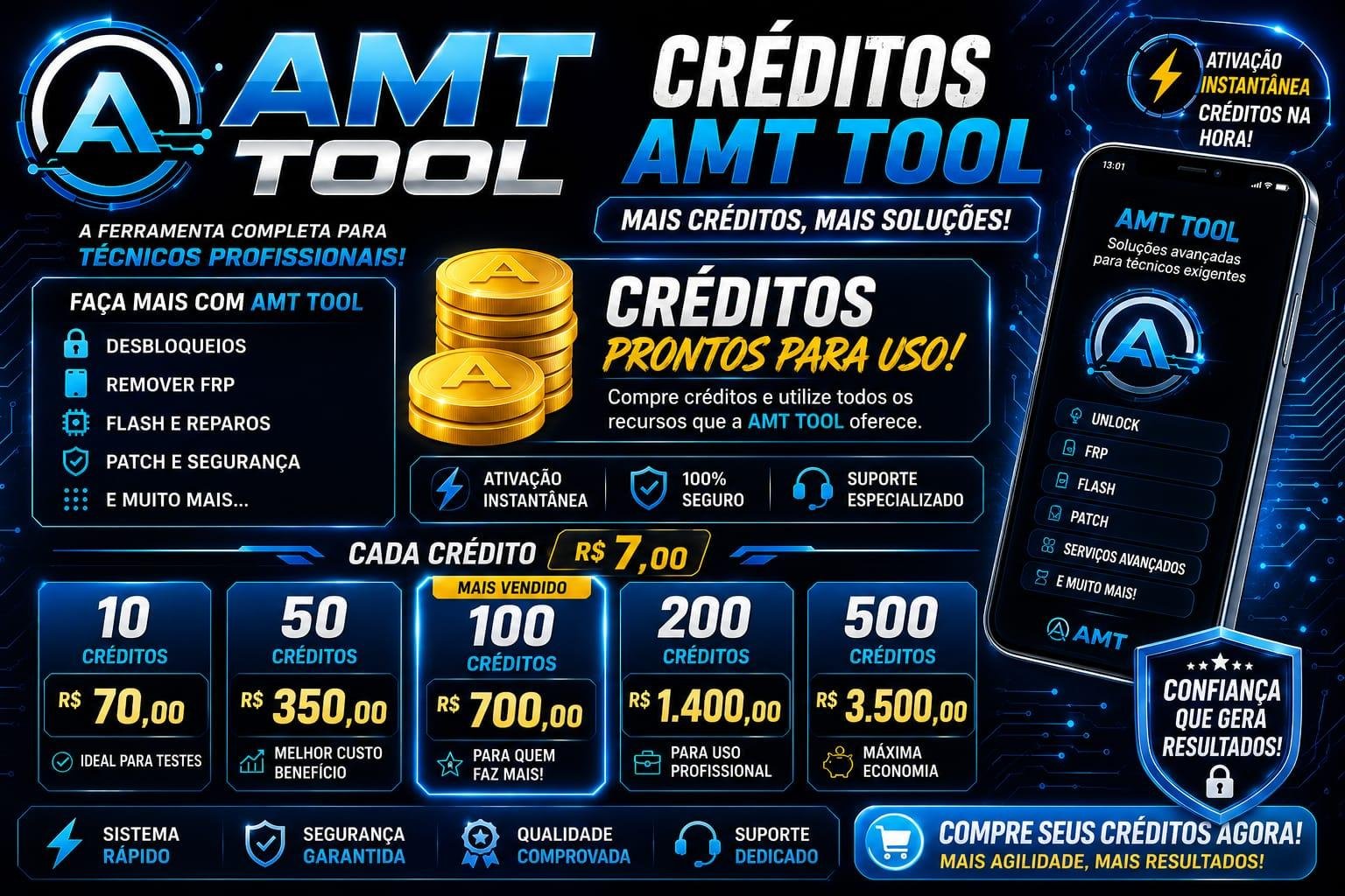 Créditos do Android Multi Tool (AMT) para usuários existentes ✅️